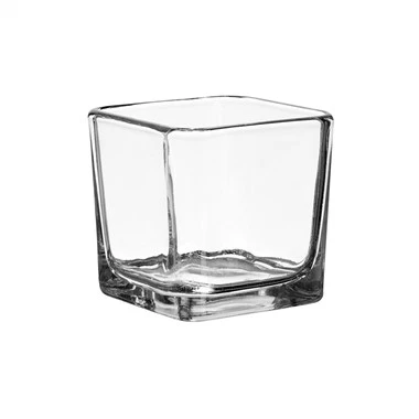 Fyrkantig ljushållare i glas