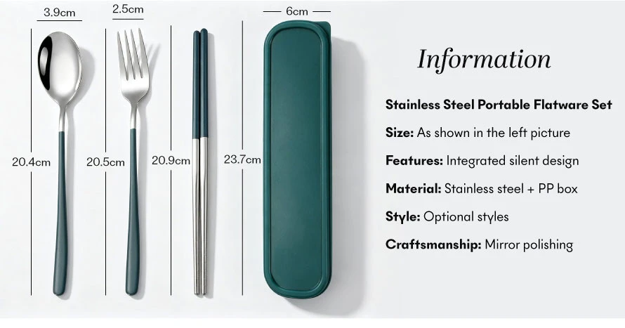 stainless steel travel cutlery set 6 stainless steel travel cutlery set 6
